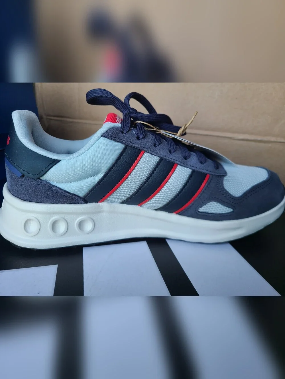 Men's Adidas Run 84 JR8712 size 7.5 Halo Blue Aurora Ink Ruby new with box